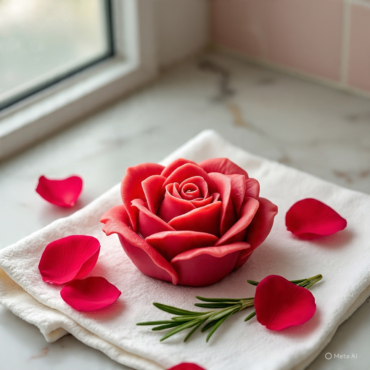 rose flower soap